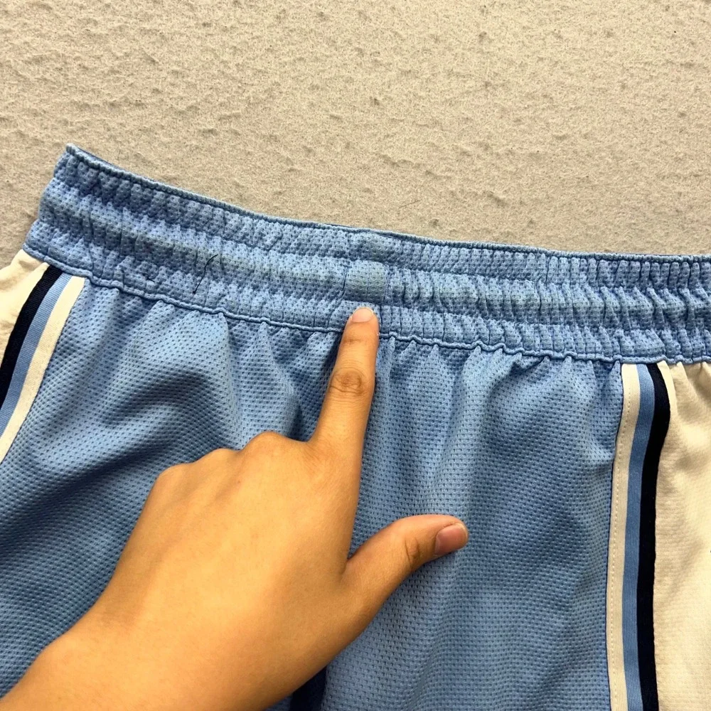 Jordan UNC Tar Heels Basketball Shorts Mens Small Blue Argyle Mesh 1952